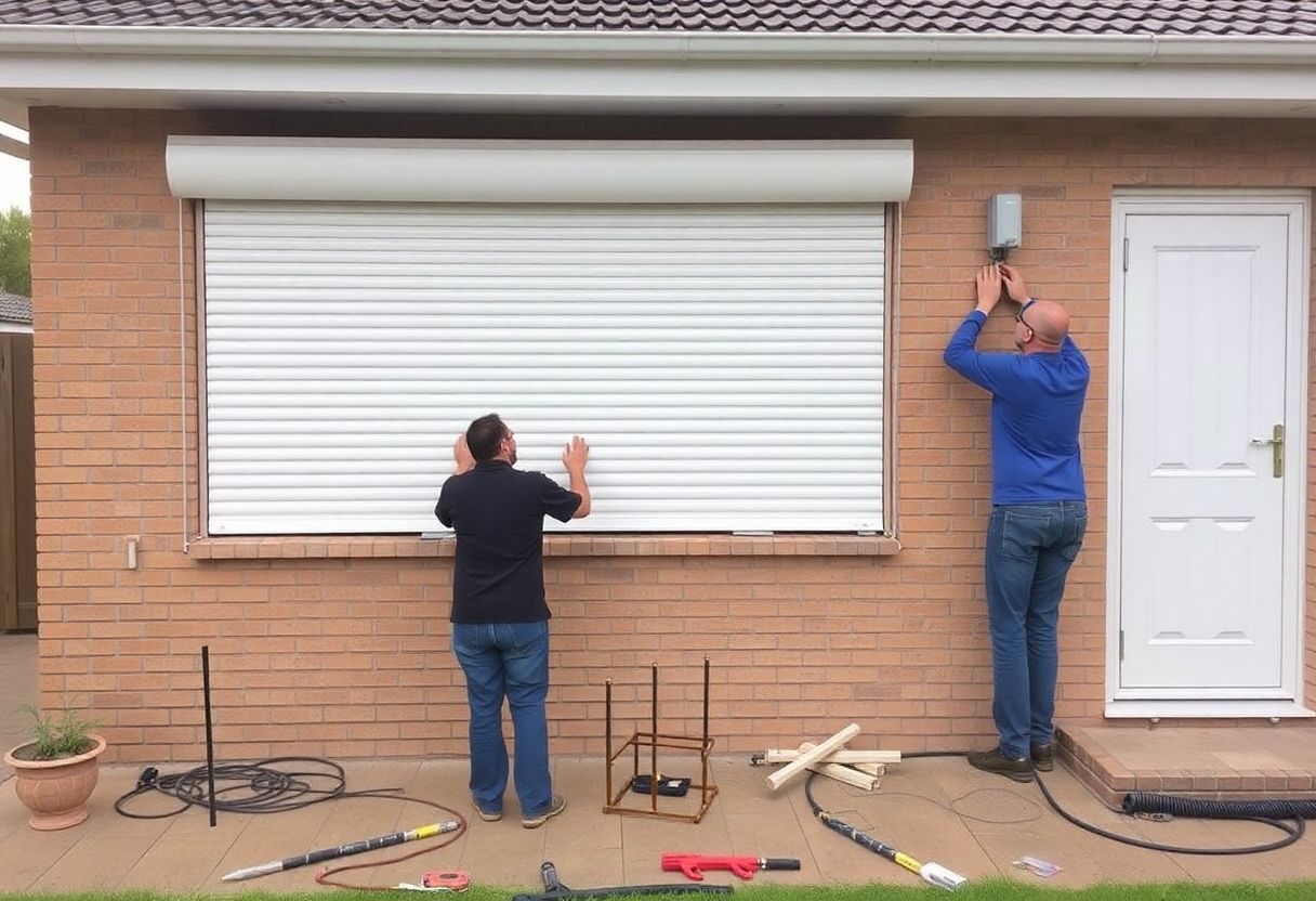 installation de volets roulant pour une maison