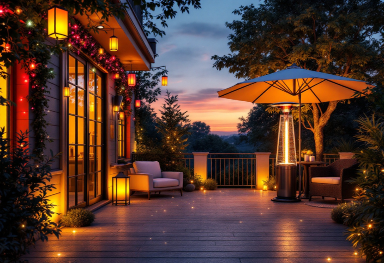 Idées créatives pour un éclairage chaleureux de votre terrasse