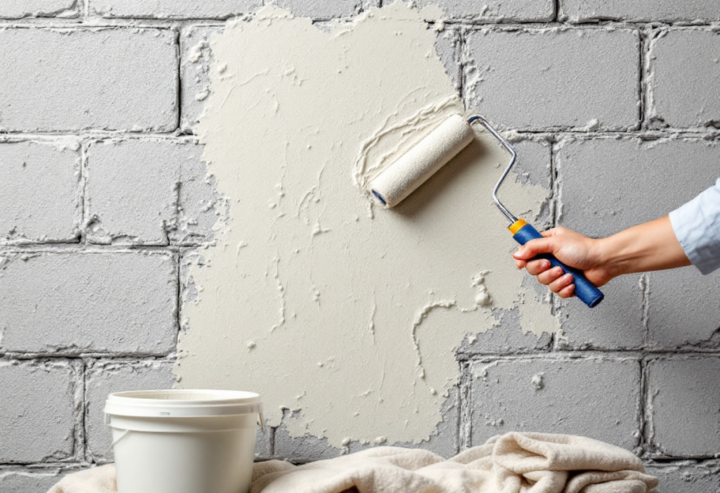 Techniques pour enduire un mur en parpaing avec un rouleau
